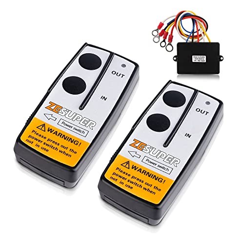 Wireless Winch Remote Control Kit with Receiver 2PC Handset Truck ATV UTV SUV