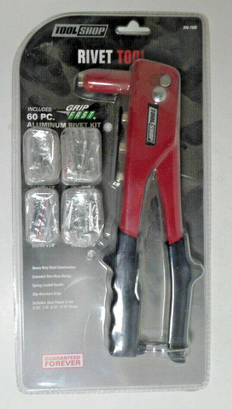 tool shop rivet tool and 60 aluminum pop rivets
