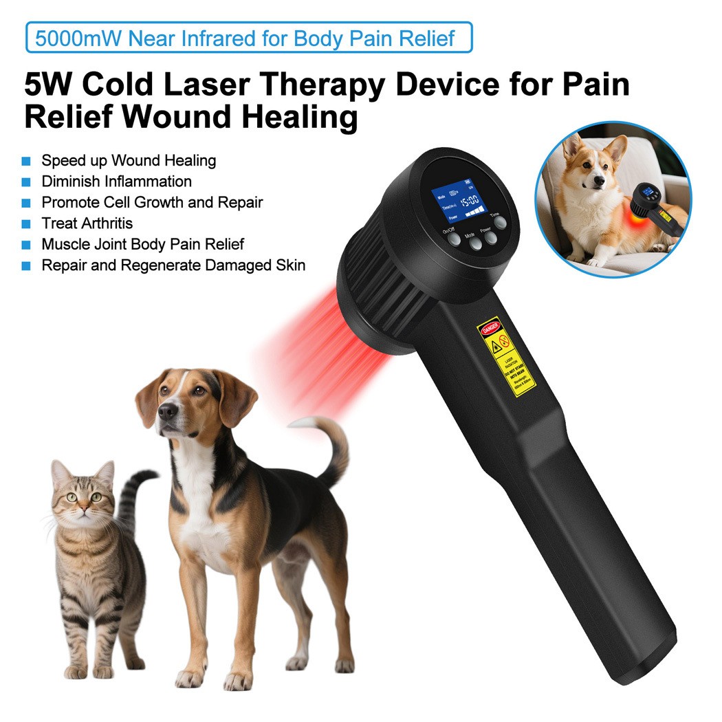 5W Laser Treatment for Knees Osteoarthritis Red Light Therapy Pets Pain Device