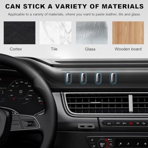 4 PCS Car Mini Hooks - Self-Adhesive - Multifunctional Hanging Car Glossy - 4pcs