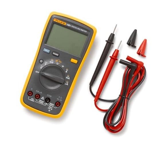 Fluke 15B+ Digital Multimeter, for Electrical Applications, Measures AC/DC