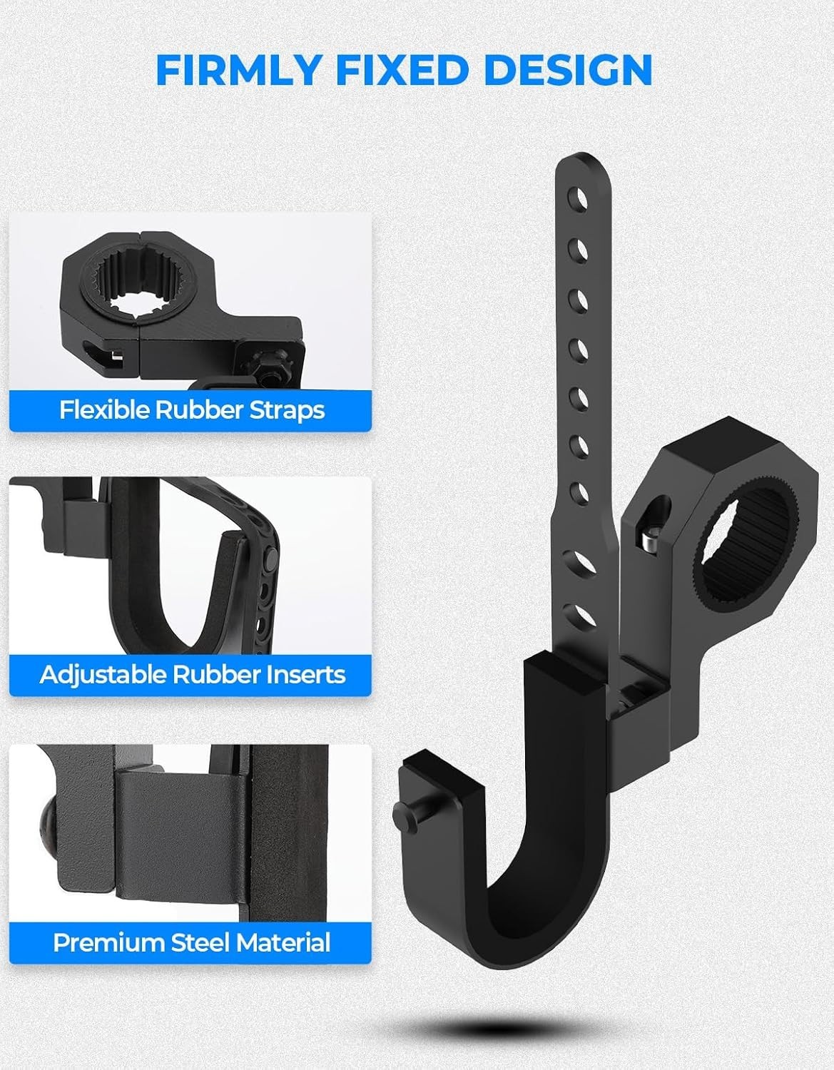 UTV Hunting Tool Holder Rack, Roll Bar Tool Holder Shovel Mount Bow Rack Fit