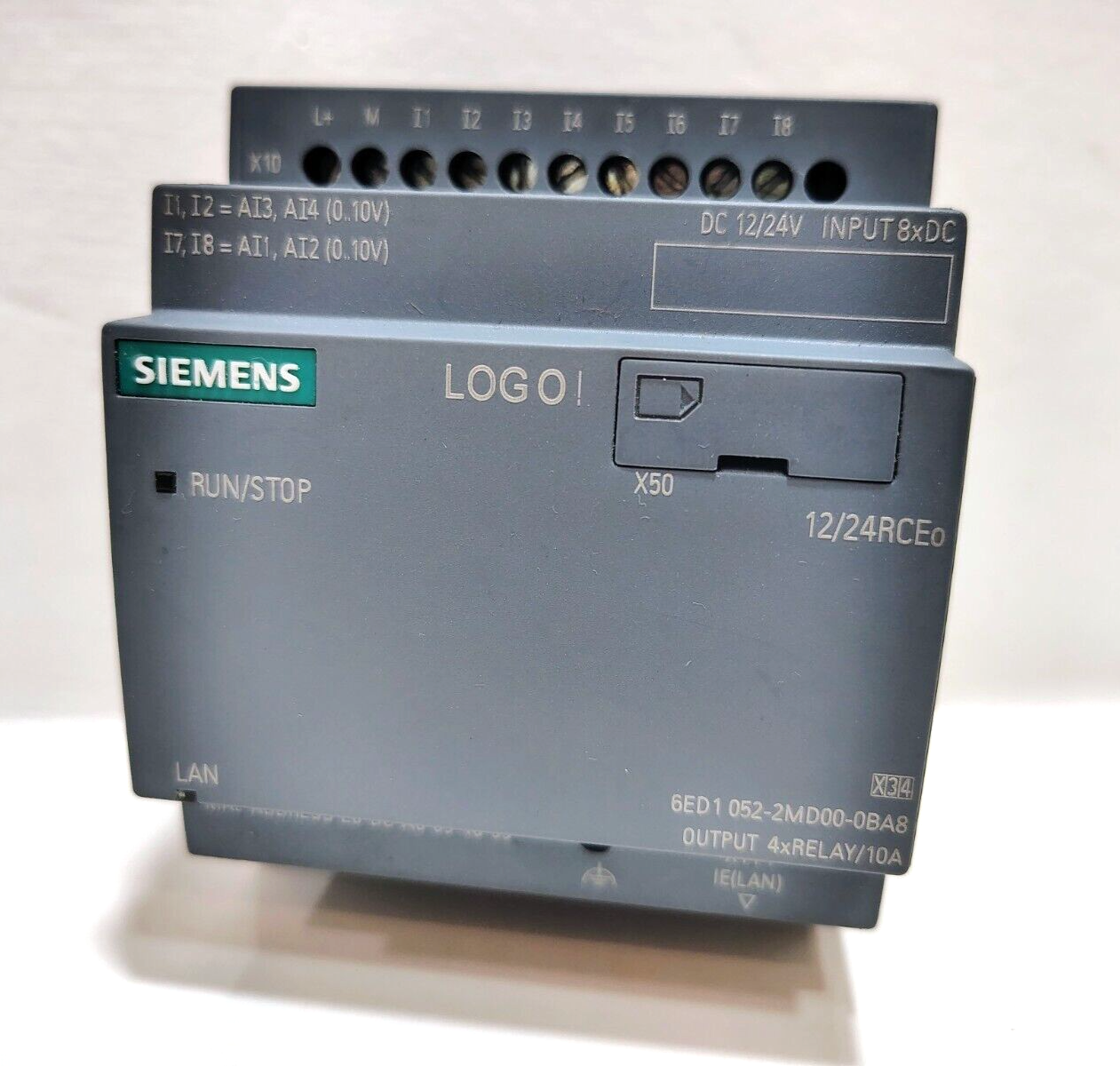 SIEMENS 6ED1052-2MD00-0BA8 LOGIC MODULE WITHOUT DISPLAY LOGO BM 12/24RCEo