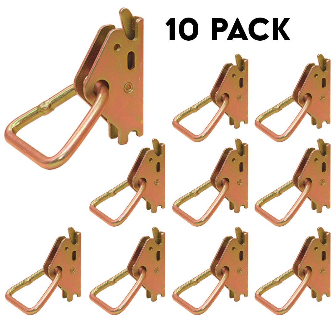 10PC E Track Tie-Down Anchors Fitting D Ring Enclosed Trailer Cargo Van Truck