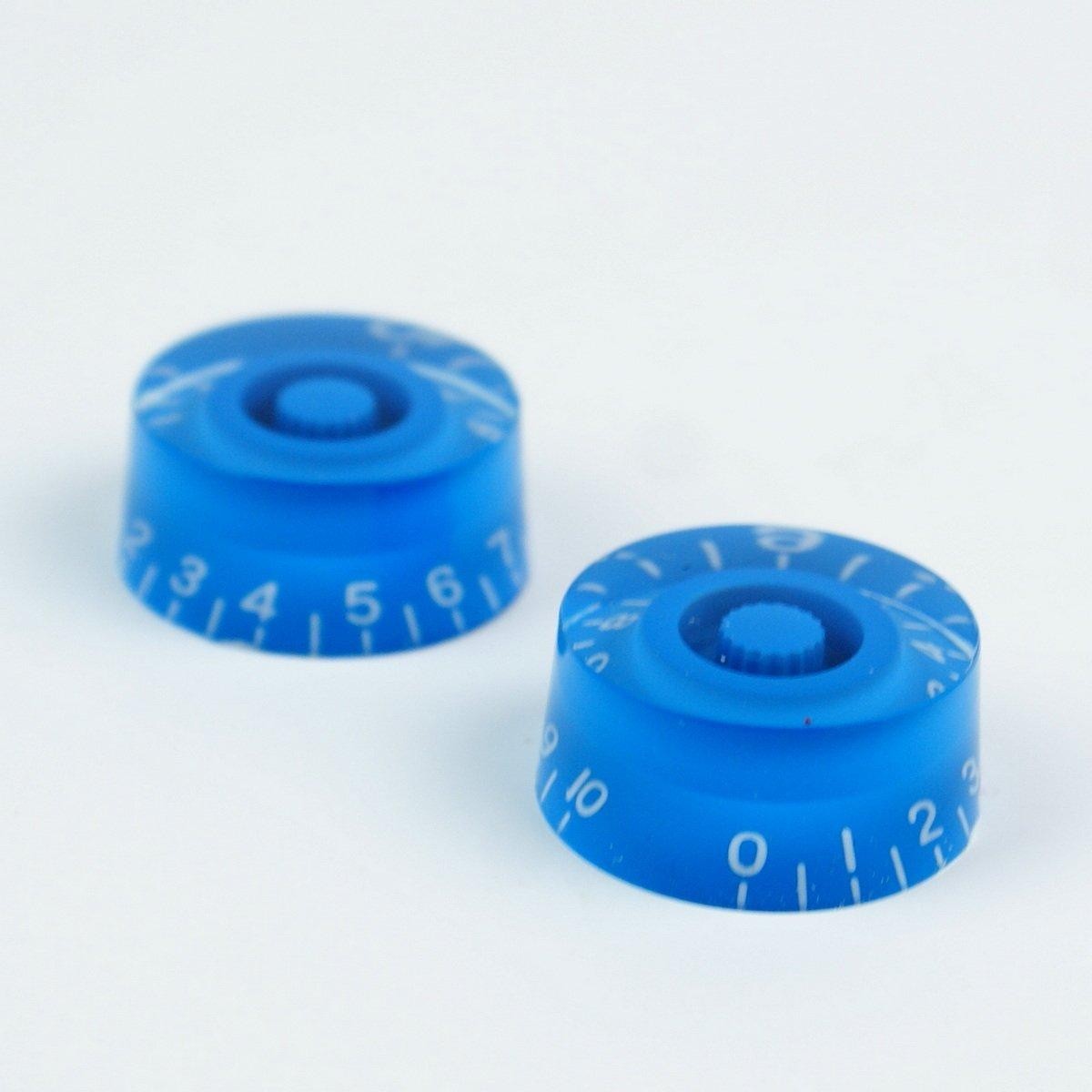 (F45) set of 2 LP style Guitar Speed Knobs,BLUE
