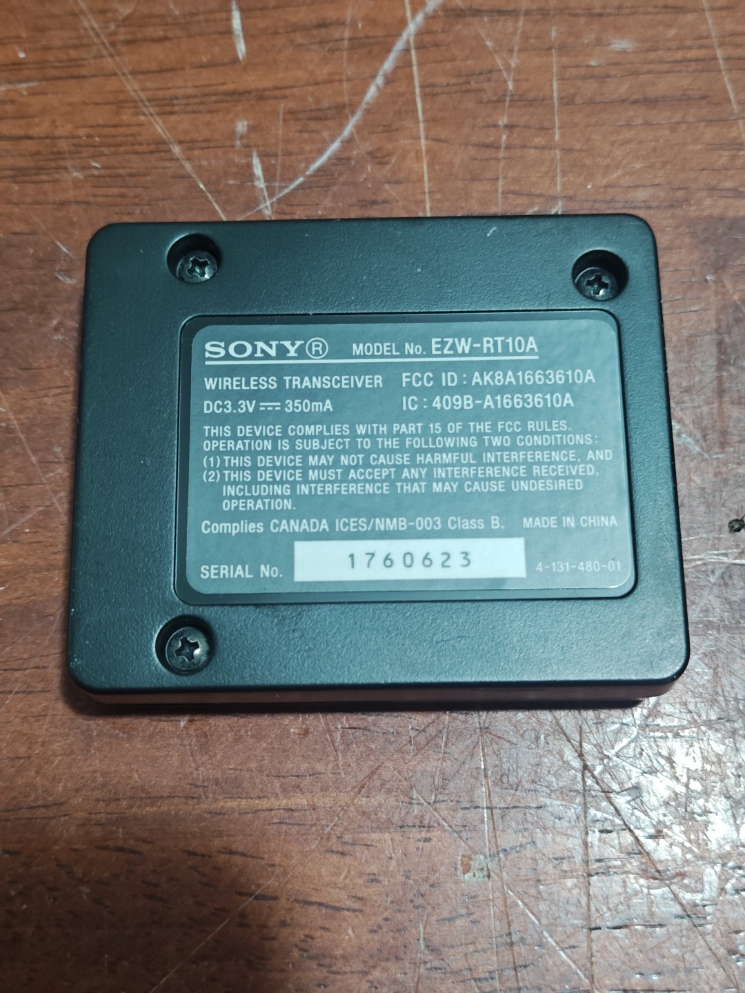 SONY S-AIR EZW-RT10A Wireless Transceiver Card - OEM Replacement Unit