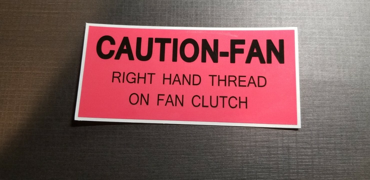 OBS Bronco F-150 F-250 F350 Caution Fan Decal