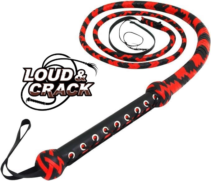 Genuine Cowhide Leather Indiana Jones Bull Whip 6 Feet Length 12 Plait whips