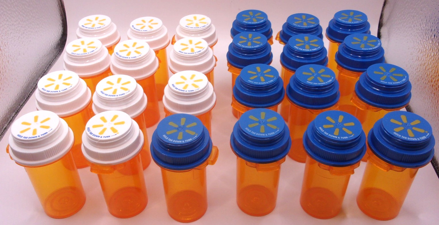 Lot Of 24 Empty Amber Prescription Rx Pill Bottles Craft Fishing Storage Hobby!