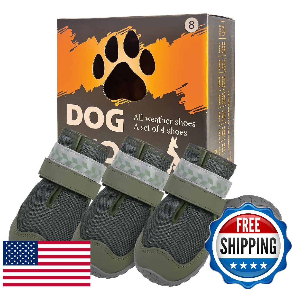 BEAUTYZOO Waterproof Dog Shoes for Winter Cold Weather, Anti Slip Dog Boots for