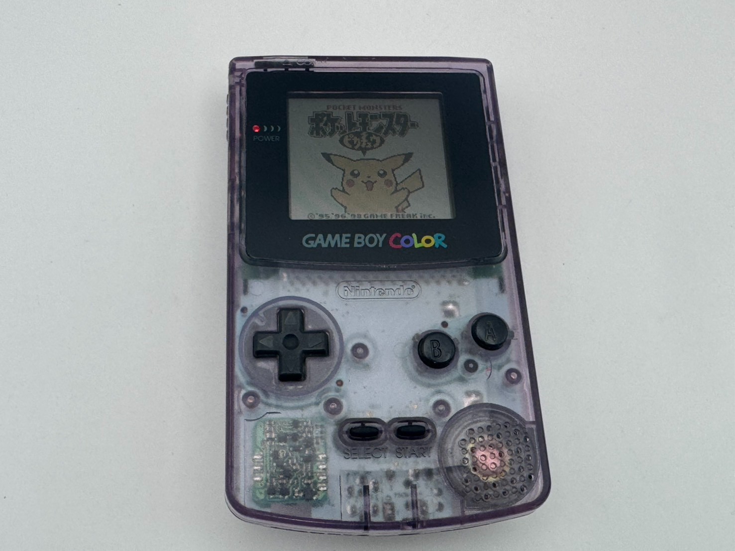 Nintendo Game Boy Color CGB-001 Clear Atomic Purple Console Tested