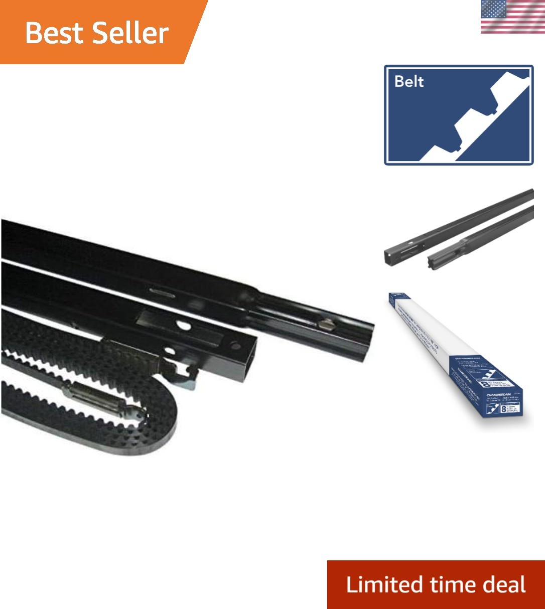 Enhanced 8ft Garage Door Opener Rail Extension for Whisper Drive: Complete Kit