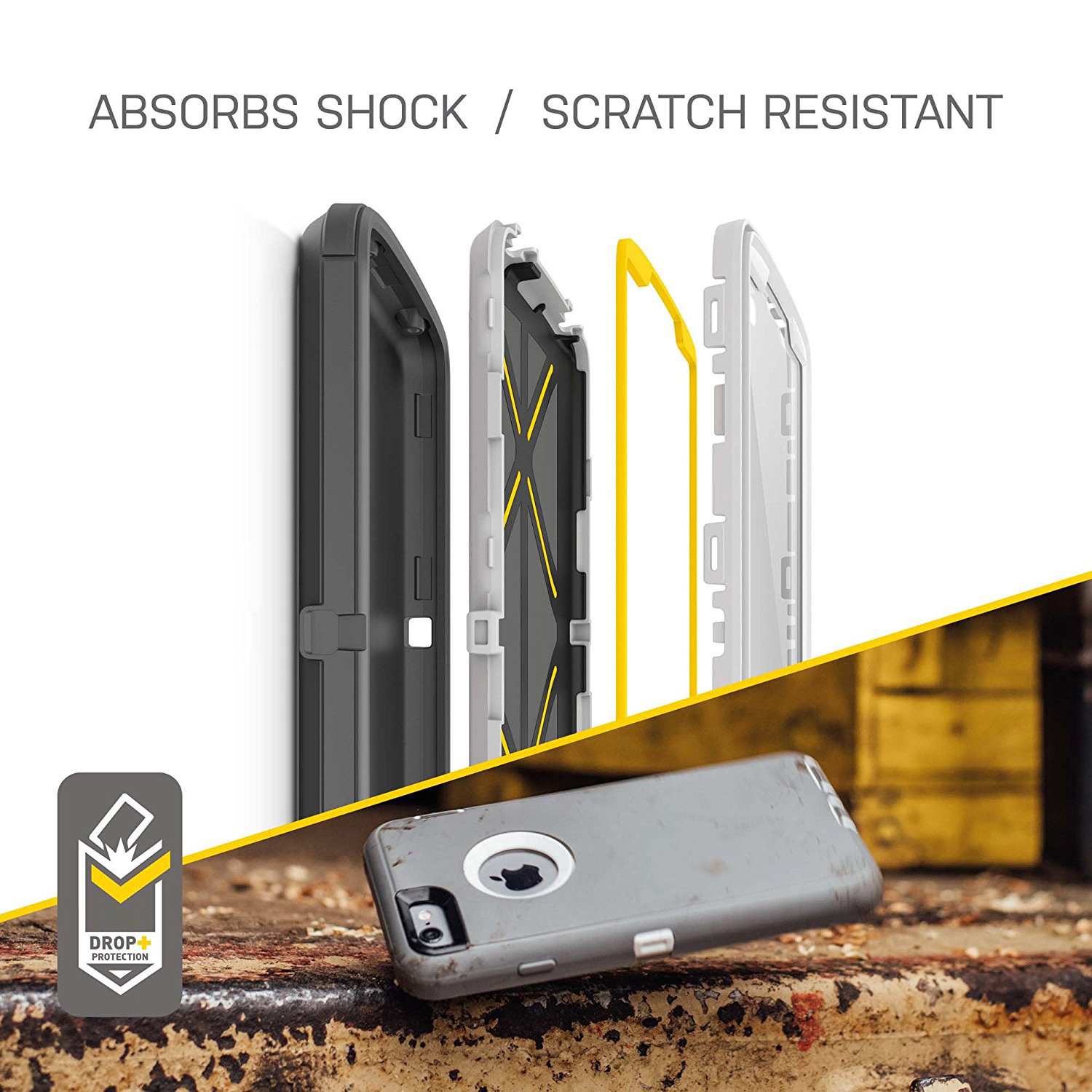 For iPhone 6 6s Plus Case Shockproof Fits Defender Belt Clip Screen Protector
