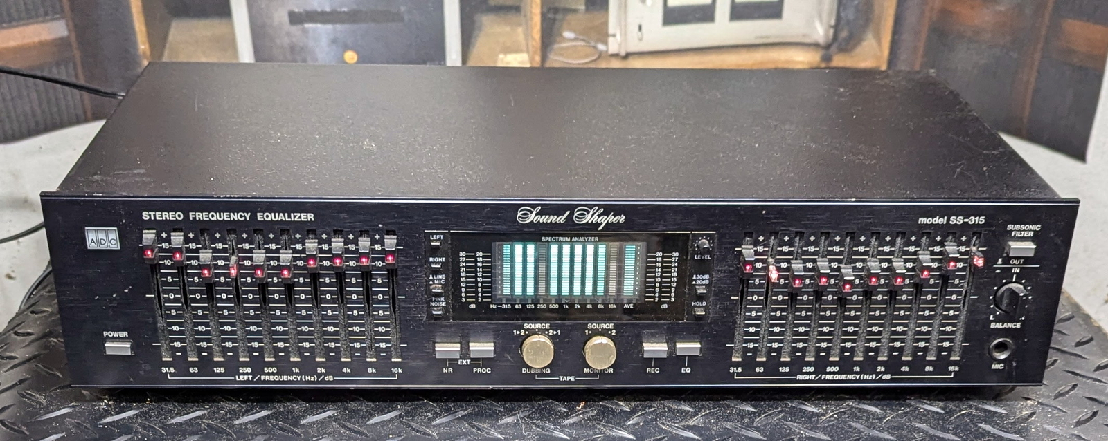 ADC Sound Shaper SS-315 equalizer with spectrum analyzer display