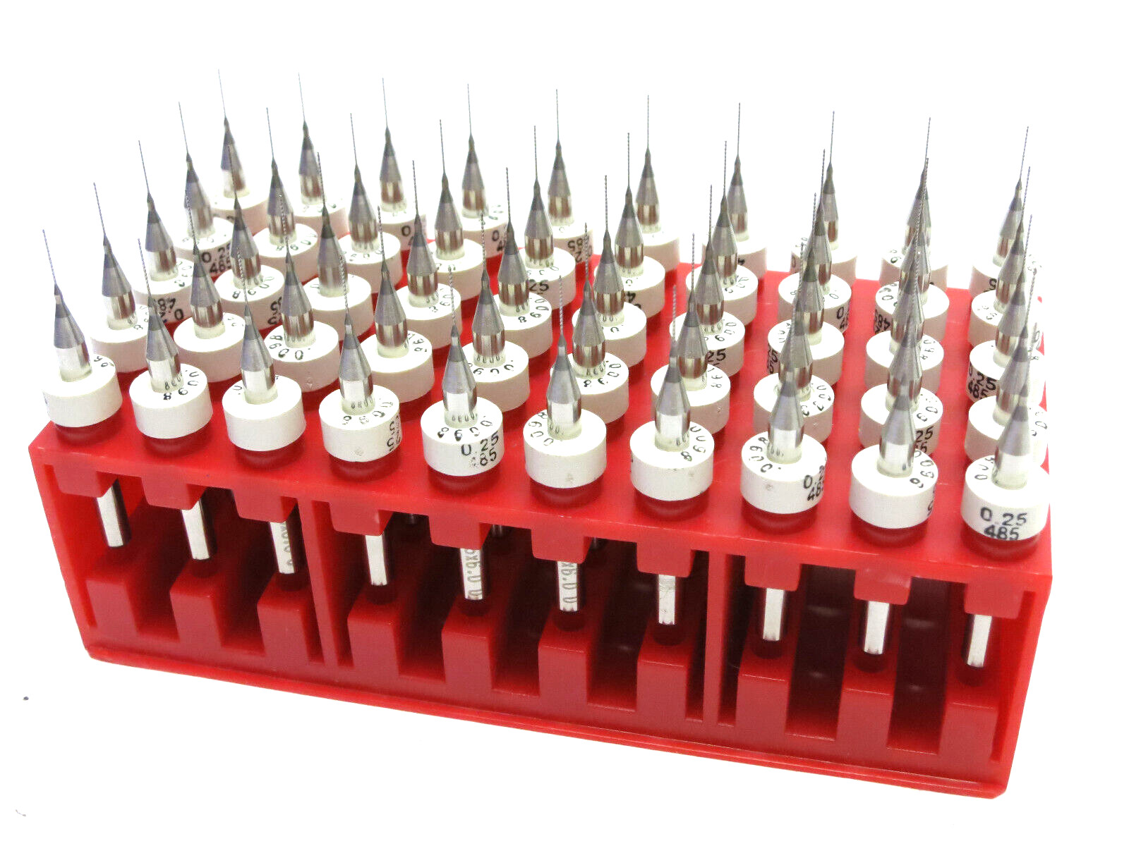 Kyocera Series 485 0.25mm 0.0098" PCB Carbide Micro Drills 50 Pack Repointed