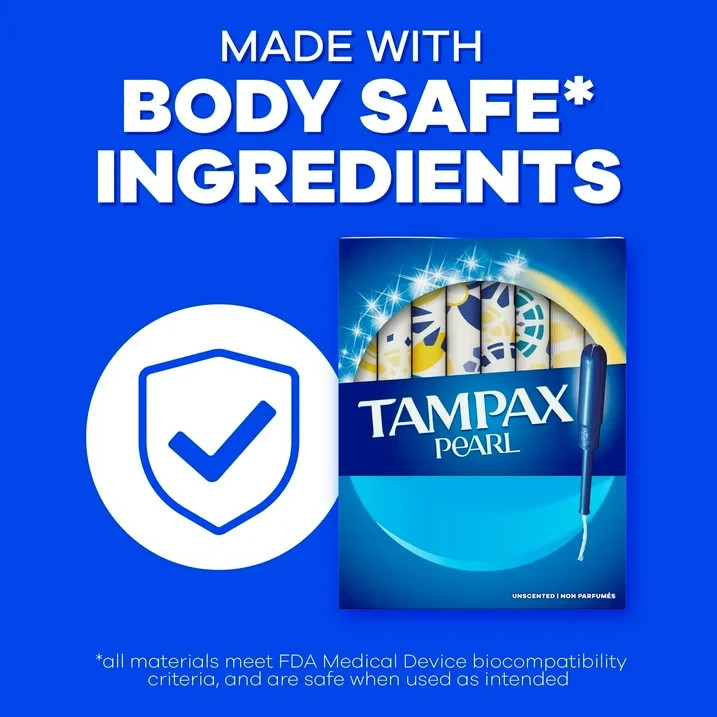 Tampax Pearl Tampons with LeakGuard Braid, Super Plus Absorbency, 36 Count