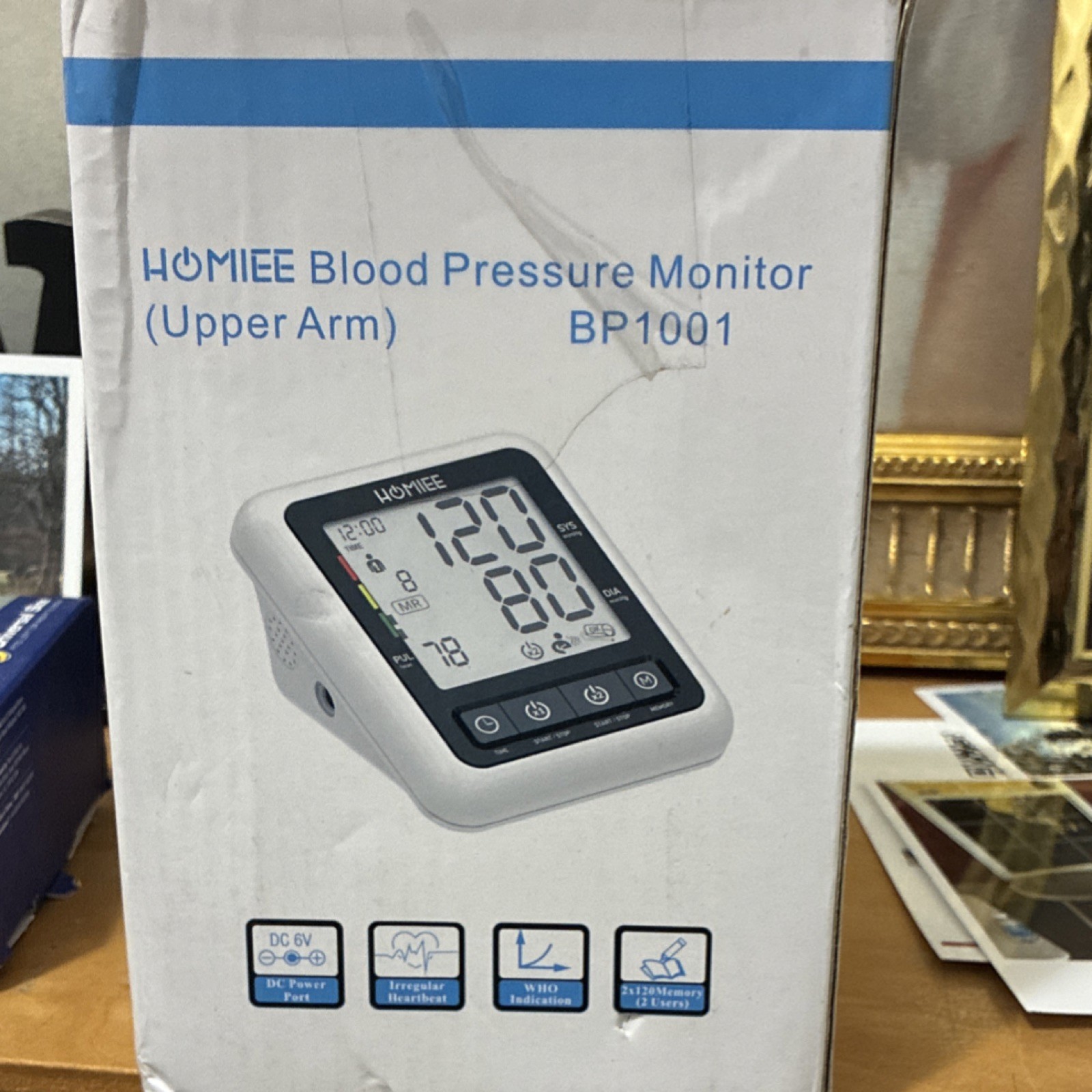 HOMIEE BP1001 Arm-Type Digital Blood Pressure Monitor, Irregular Heartbeat, Mem…