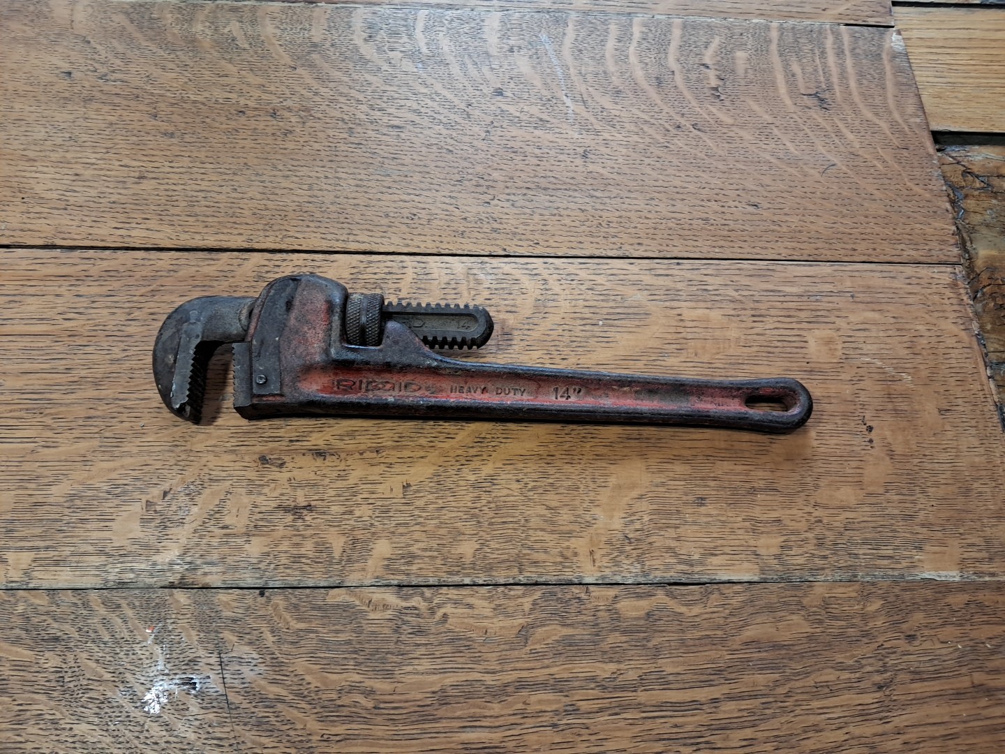 The Ridge Tool Co.  (RIGID) 14” Pipe / Monkey Wrench Elyria, Ohio. Os185