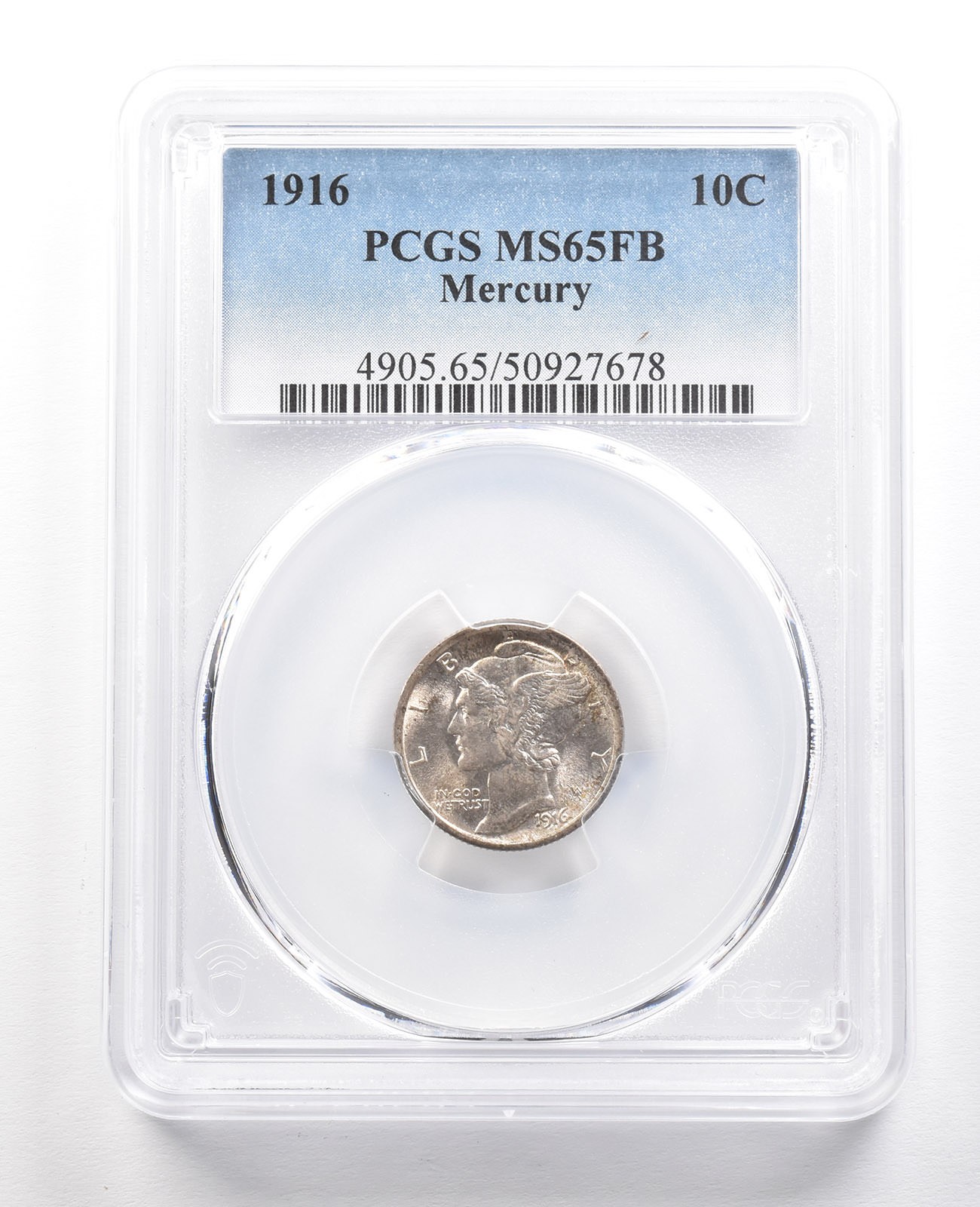 1916 Mercury Dime MS65 FB PCGS *6634