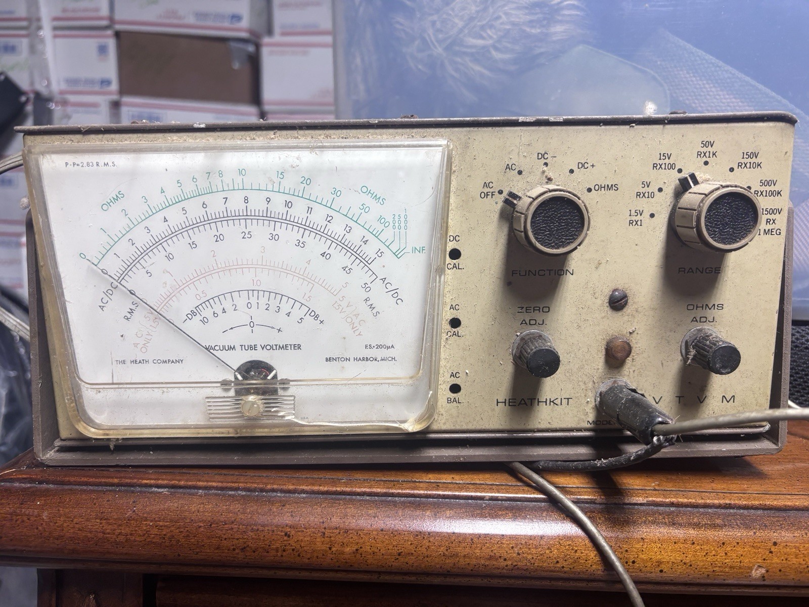 Heathkit VTVM Analog AC/DC Vacuum Tube Voltmeter Test Meter 1.5V-1500V