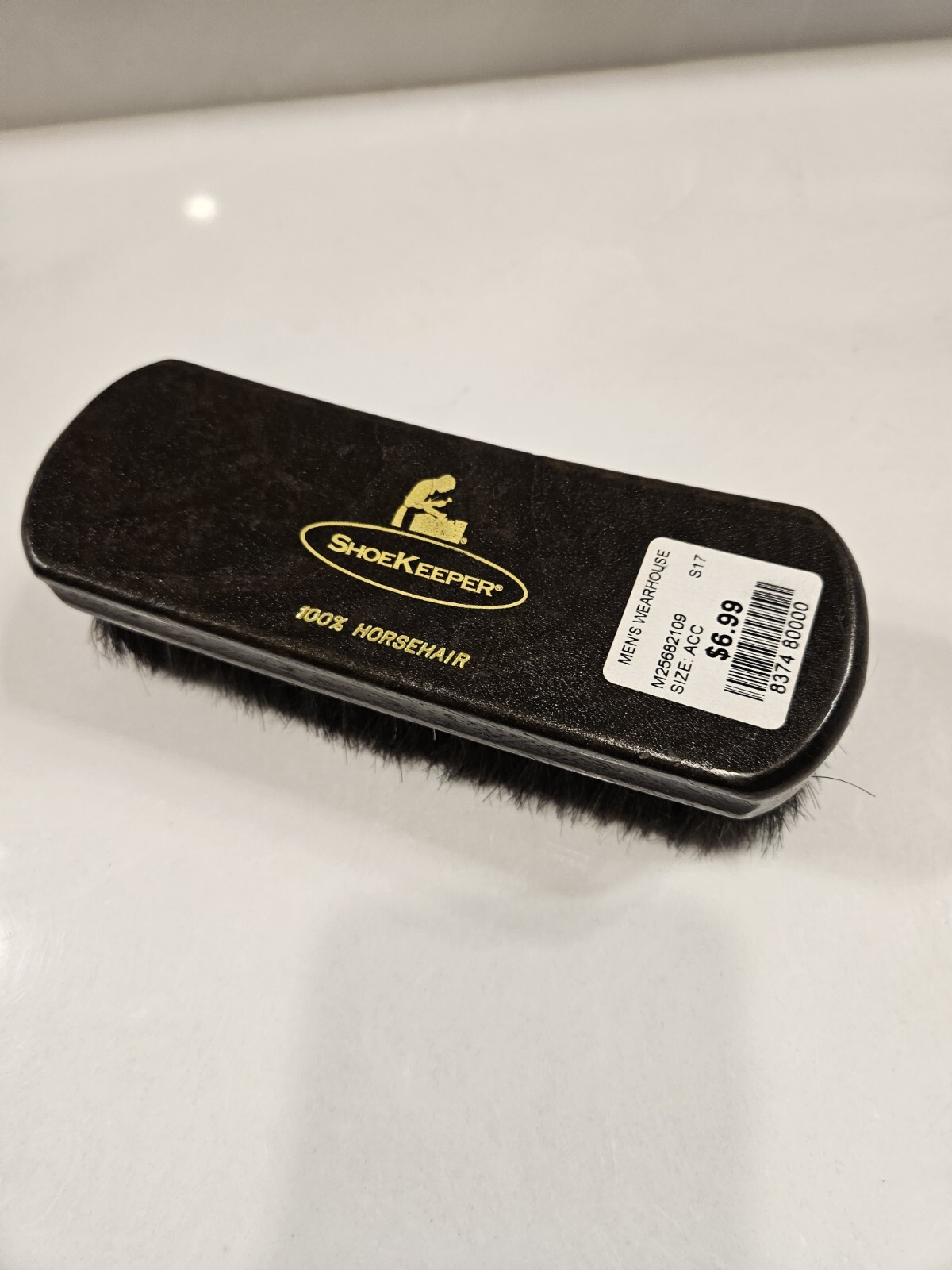 100% Horse Hair Shoe Keeper Shine Buff Brush Wooden Handle 1G
