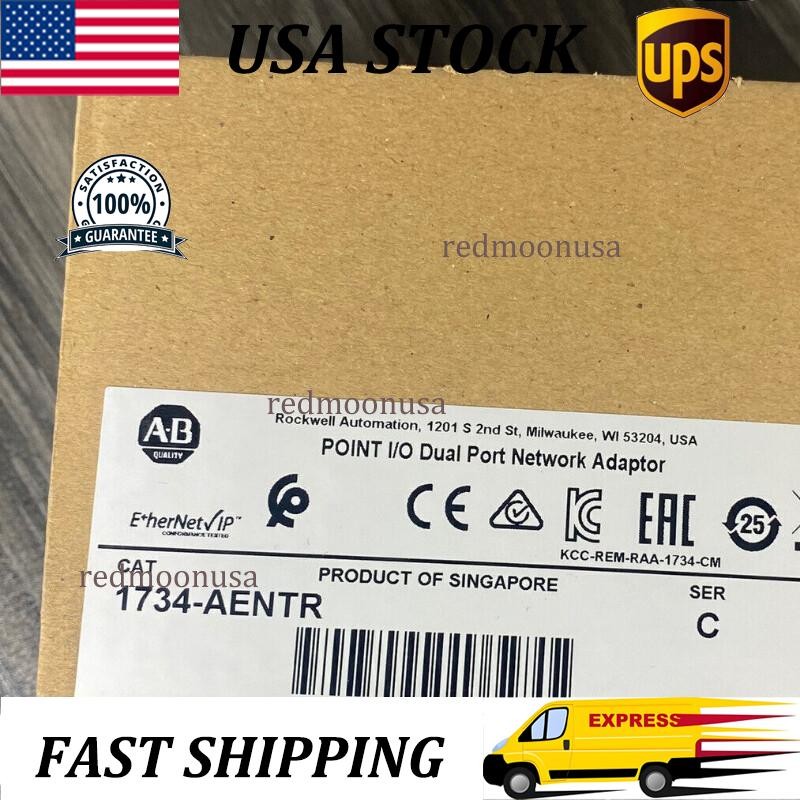 New Factory Sealed AB 1734-AENTR Point I/O Dual Port Adaptor Module 1734AENTR
