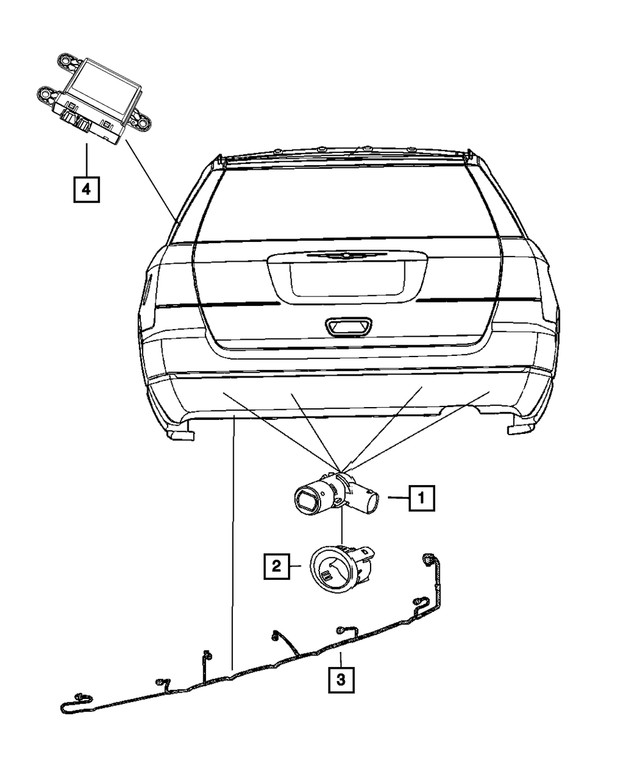 Genuine Mopar Rear Fascia Wiring 68080317AB