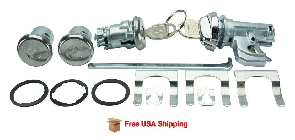 Fits 1979-1981 Firebird Door, Trunk & Glove Box Lock Set w/GM Keys FREE SHIP