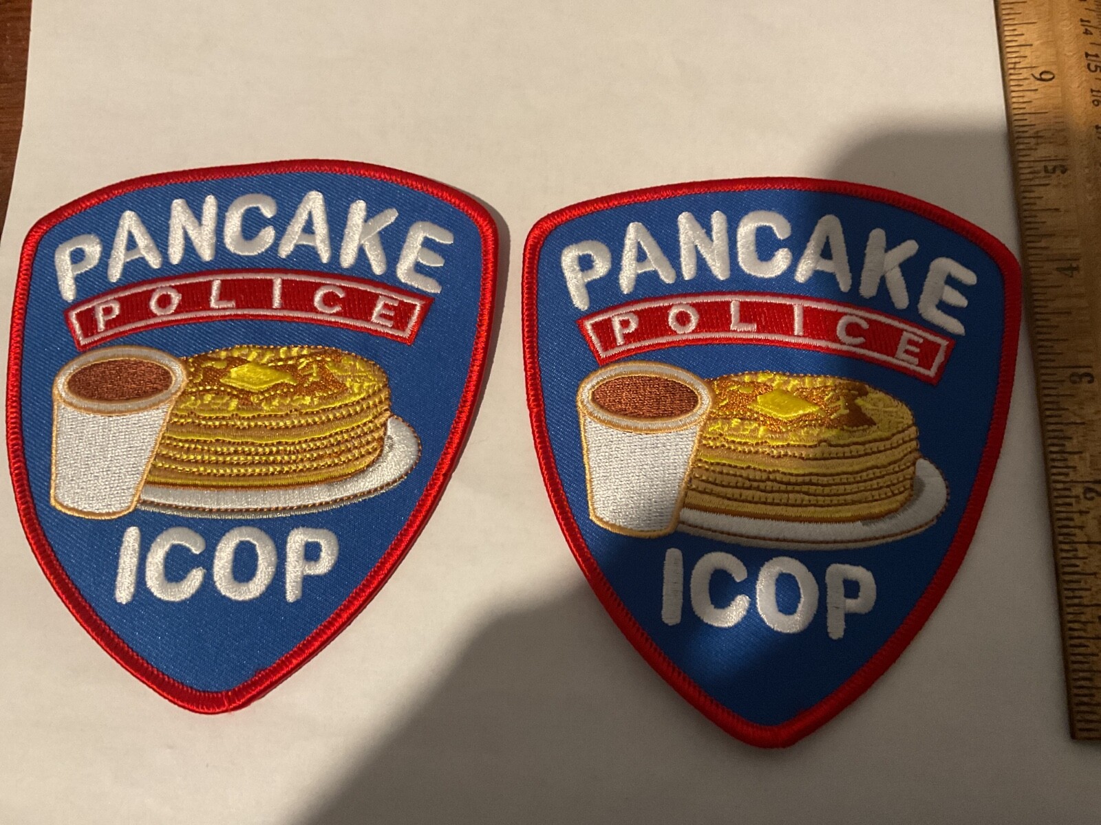 Pancake Police ICOP collectible patches new condition 2 total new Full Size