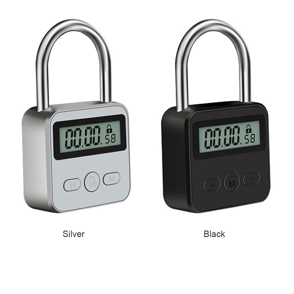 Metal Timer Lock, 99 Hours Max Timing USB free size, Silver