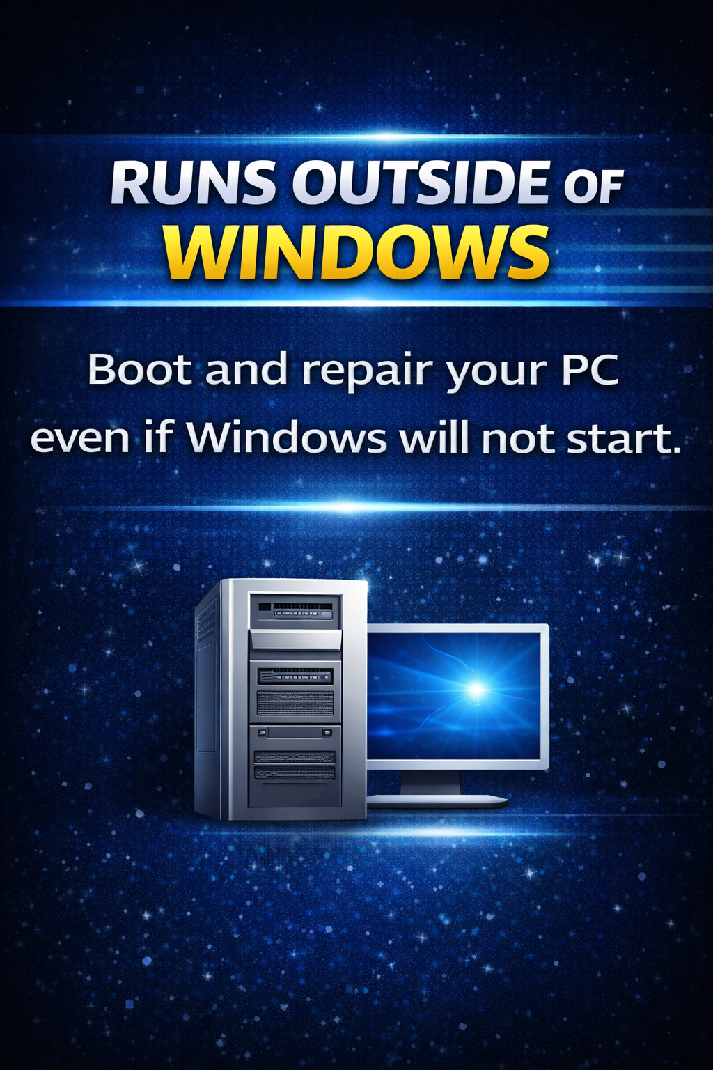 Windows Boot Repair Recovery CD – Hard Drive Fix, Restore & Diagnostics Tool