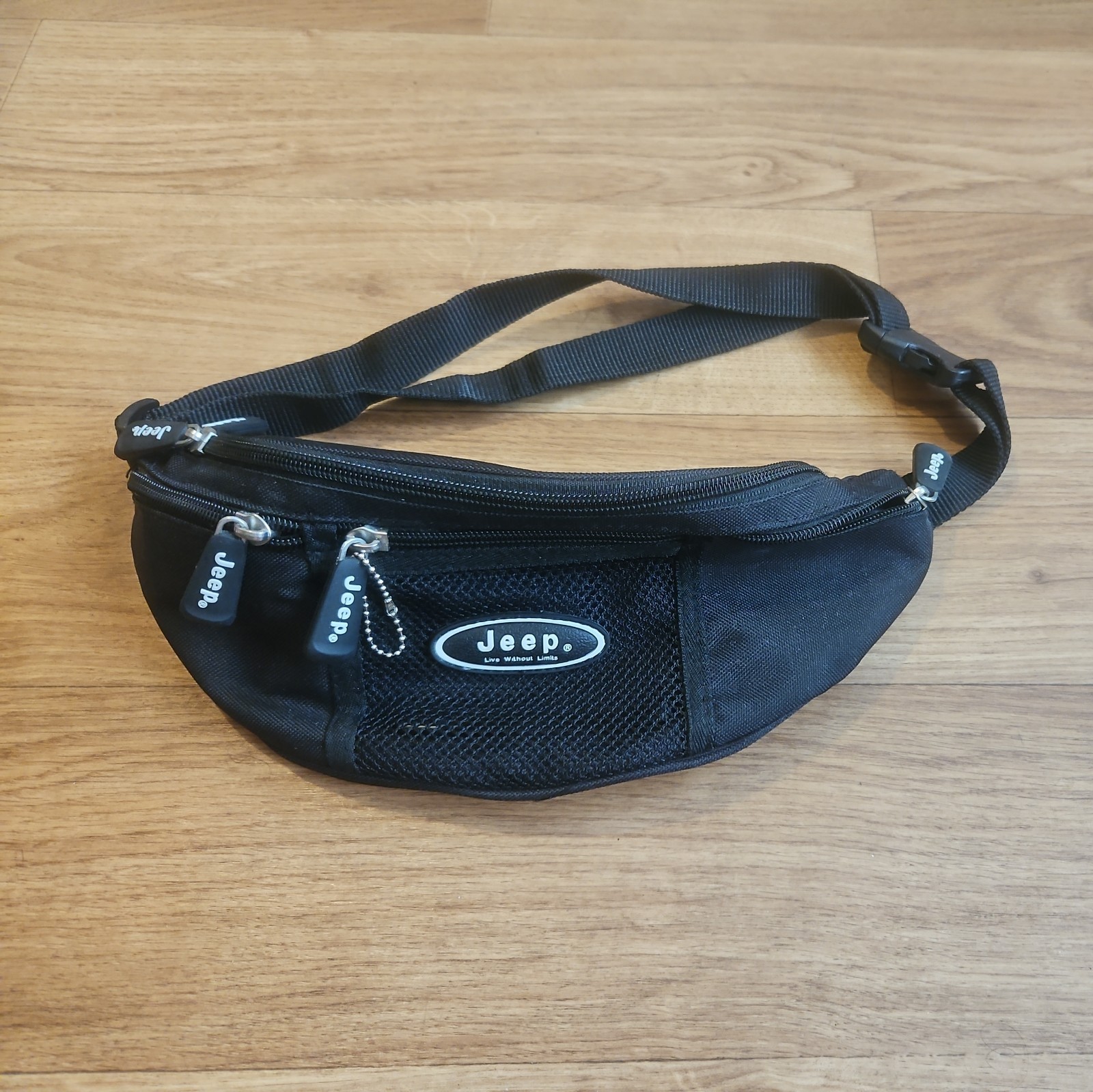 Vintage Jeep Black Bum Bag Side Bag Official Product Waist Travel Holiday
