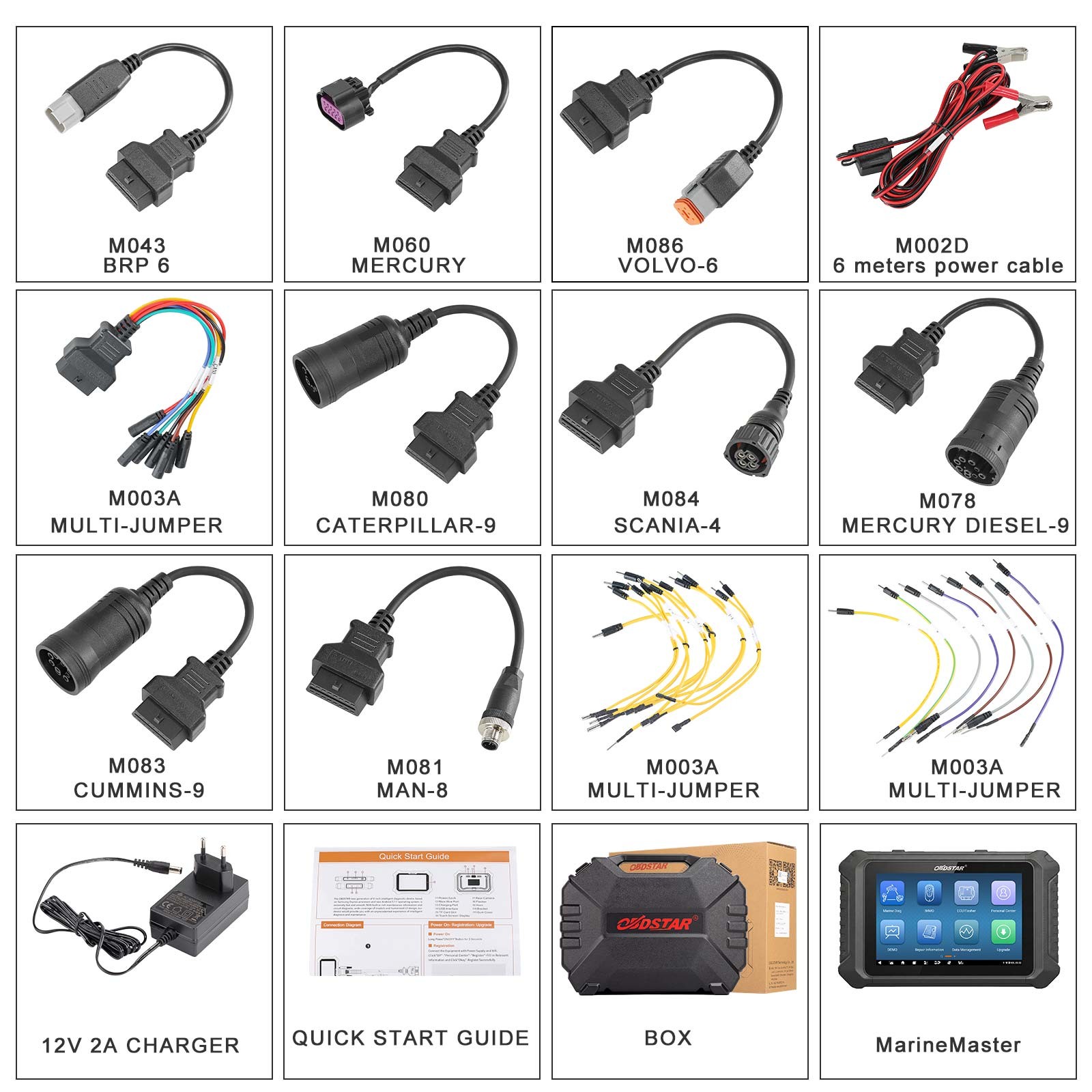 OBDSTAR MarineMaster Marine Diagnostic Scanner Tool Action Test Setting Coding