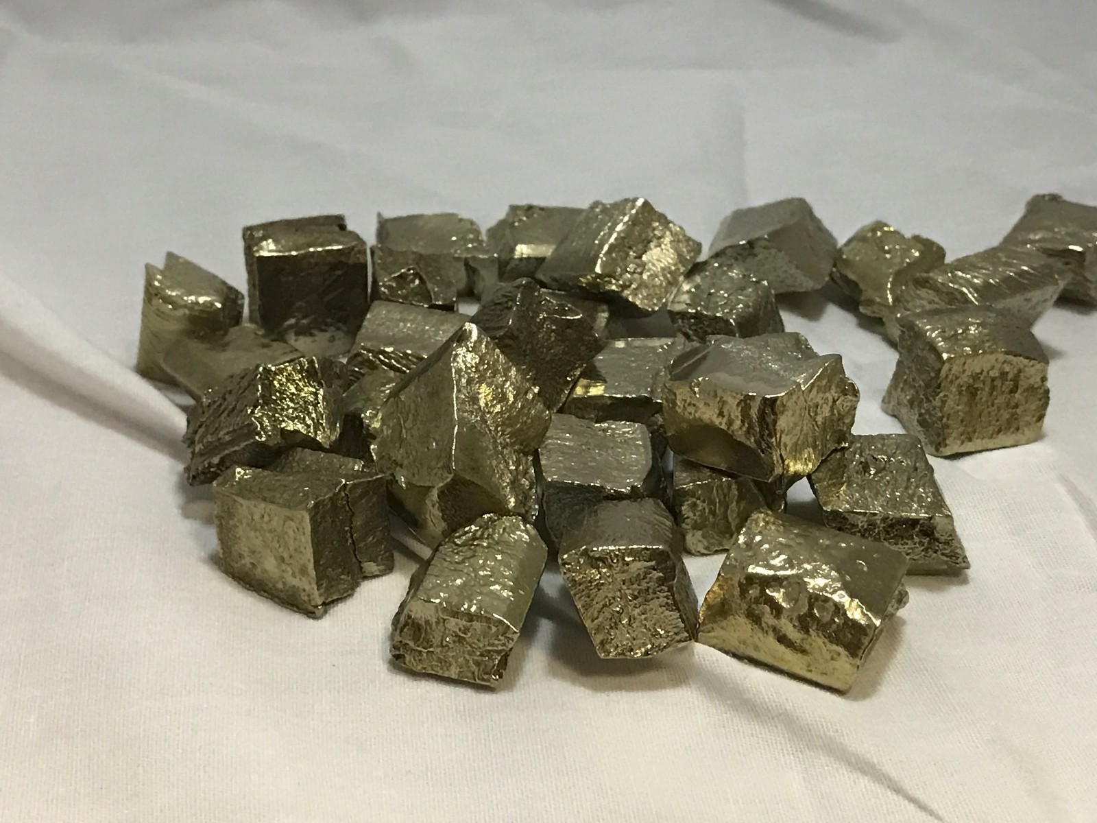 Brass Casting Alloy White Bronze cubes for casting 5 pound lot