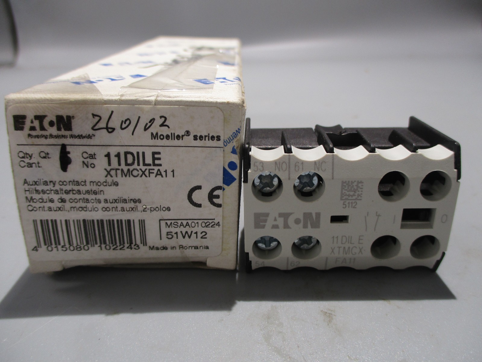 NEW EATON 11DILE AUXILIARY CONTACT BLOCK