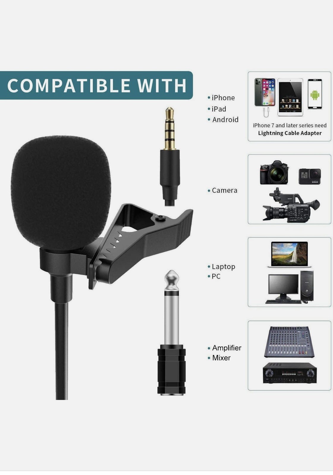 SHOTORY Professional Lavalier Microphone