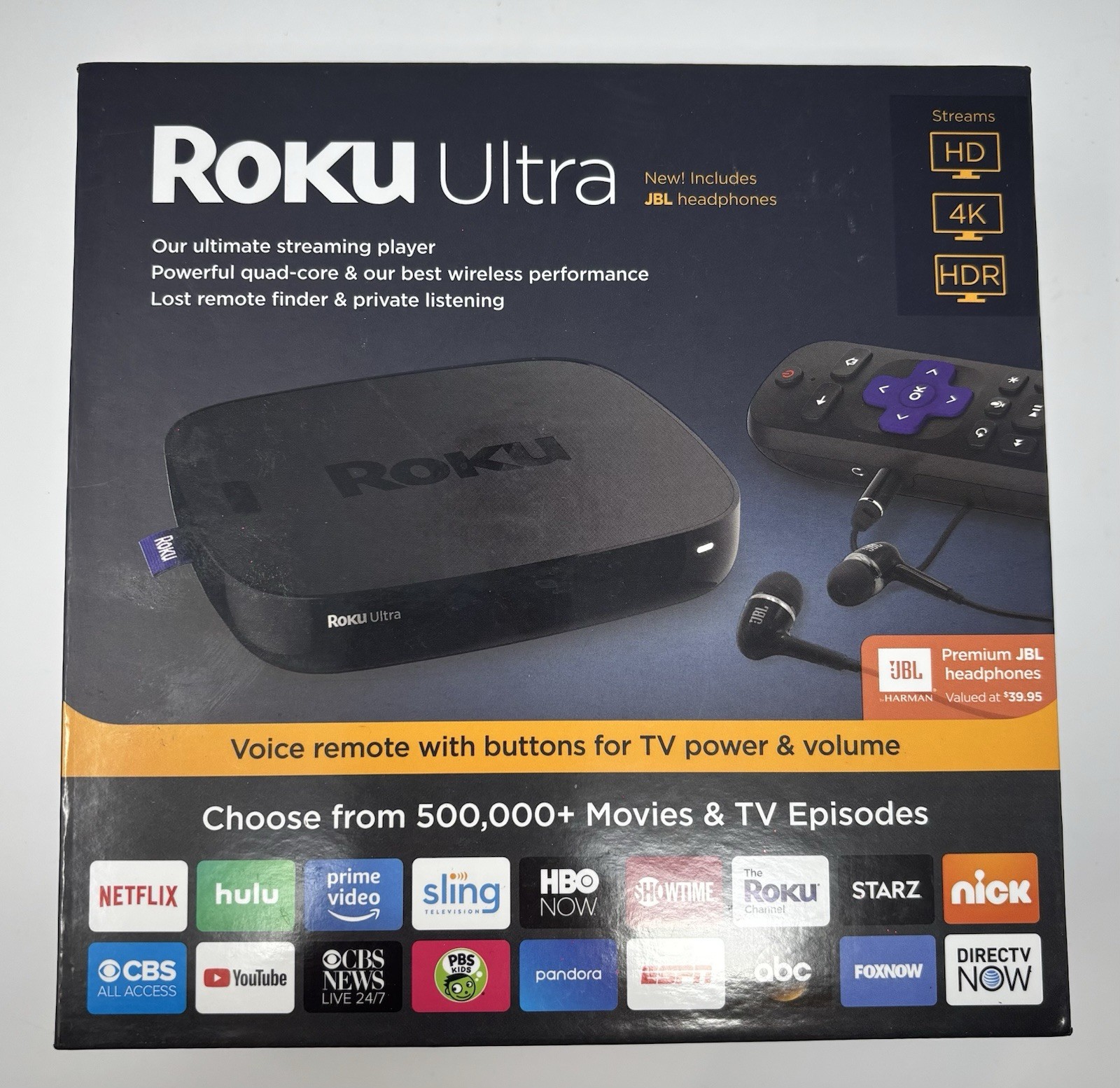 Roku 4661R Ultra Streaming Media Player 4K HD HDR with Headphones - Black (G)