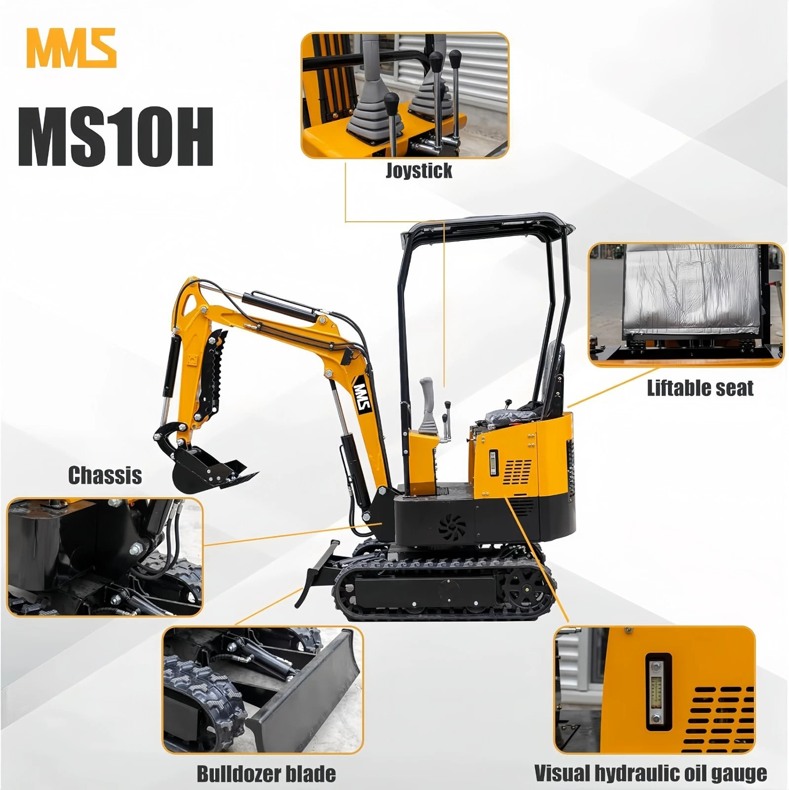 Local Pick Up One Ton Small Mini Digger Small Track Excavator with Canopy