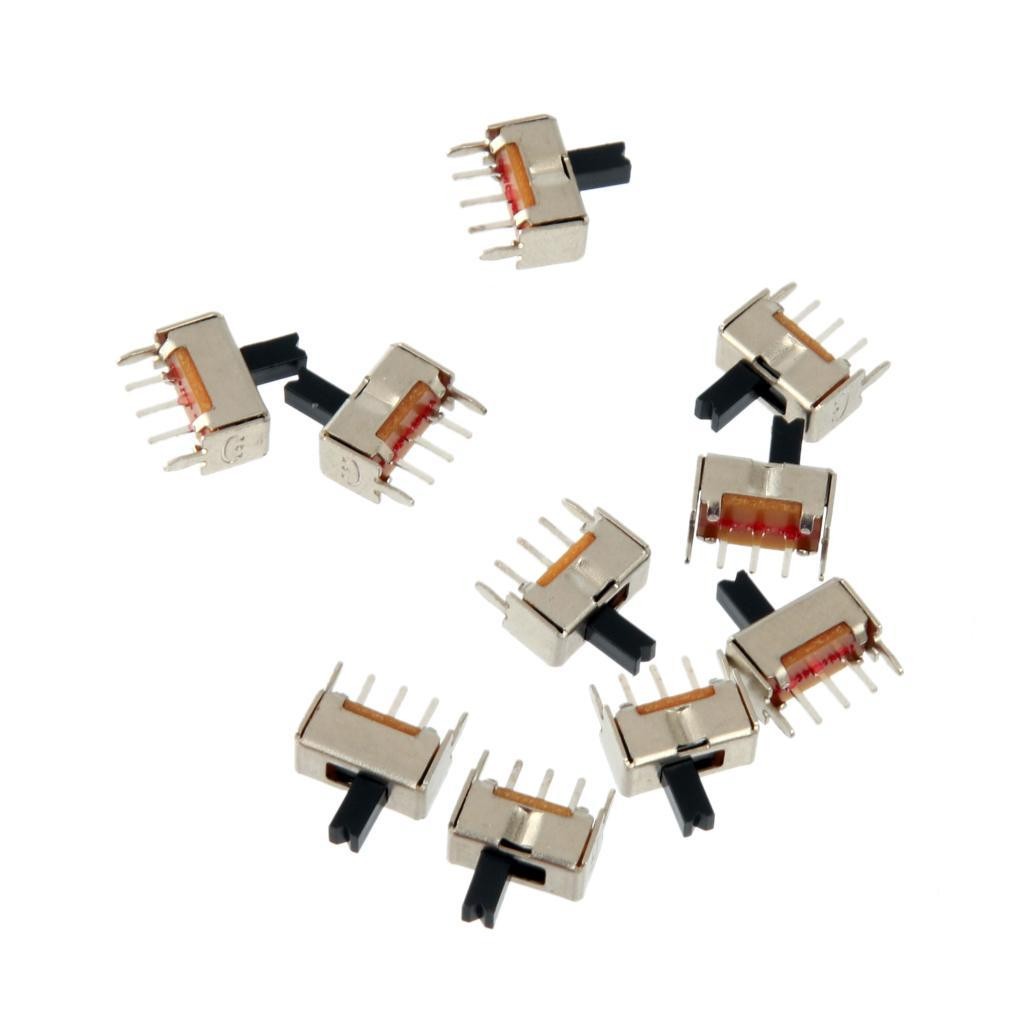SS-12D07VG4 4mm 2 Position 1P2T PCB Panel Vertical Slide 10 pcs