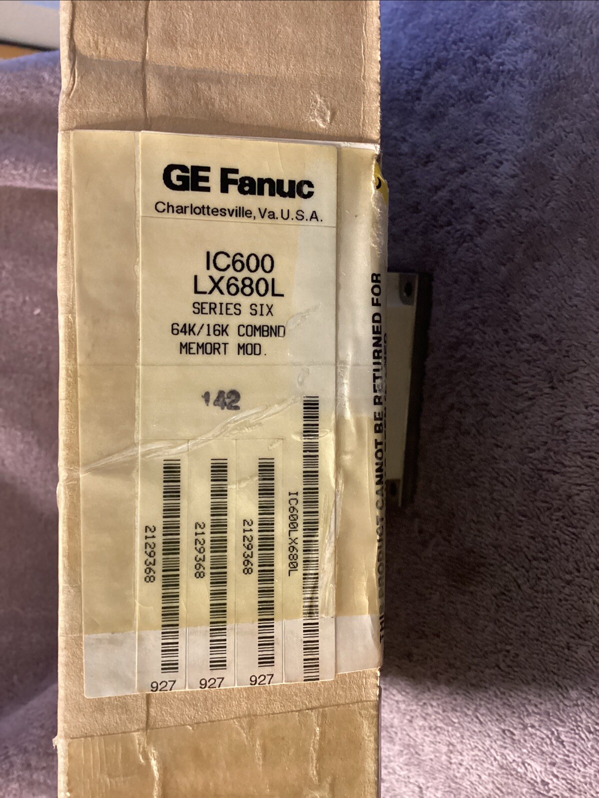 GE FANUC…IC600LX680L…Series 6…MEMORY MODULE….NOS…SEALED 😀
