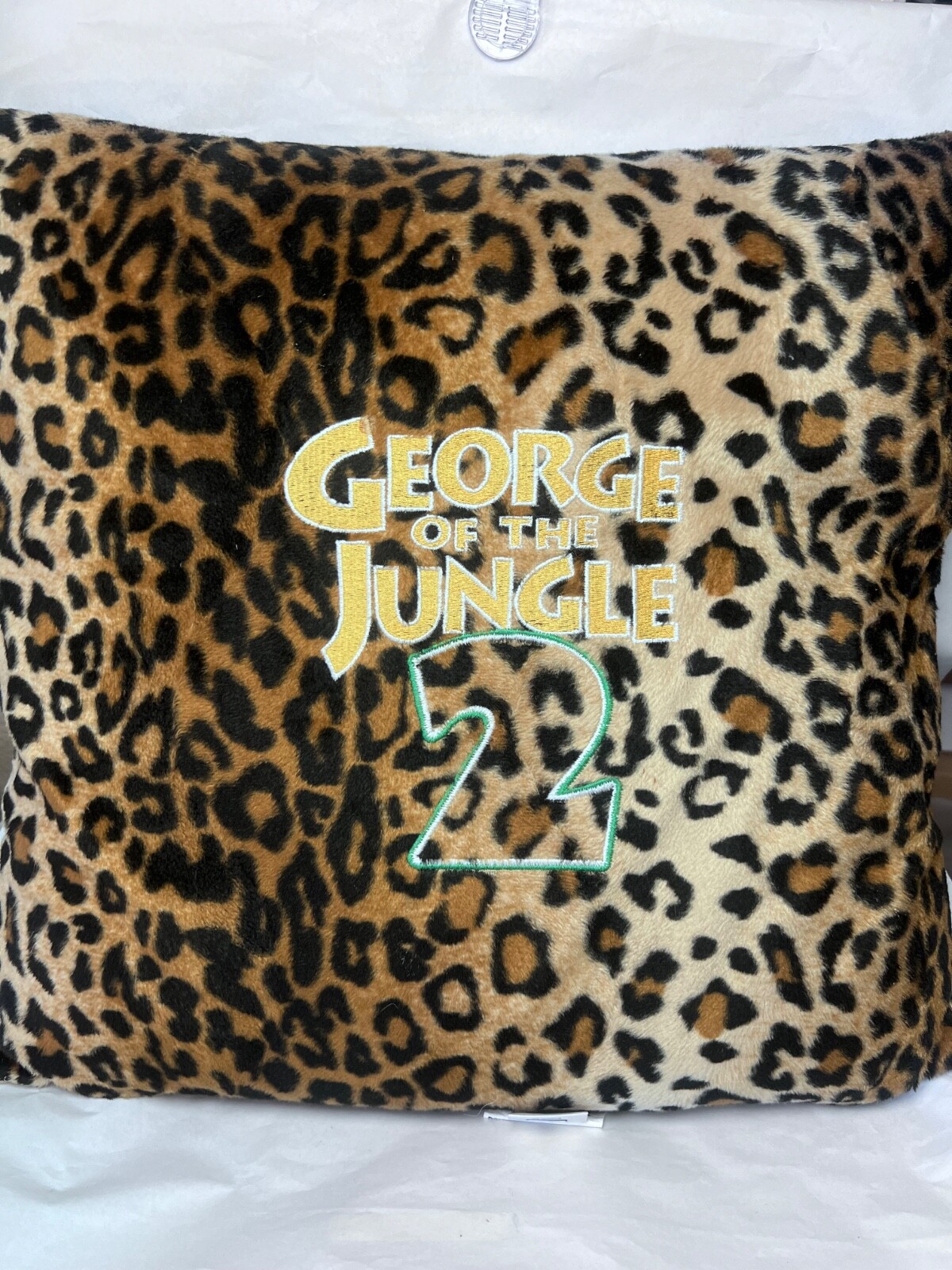 Disney George Of The Jungle 2 Promotional Leopard Throw Pillow 16.5 ” X 17.5"
