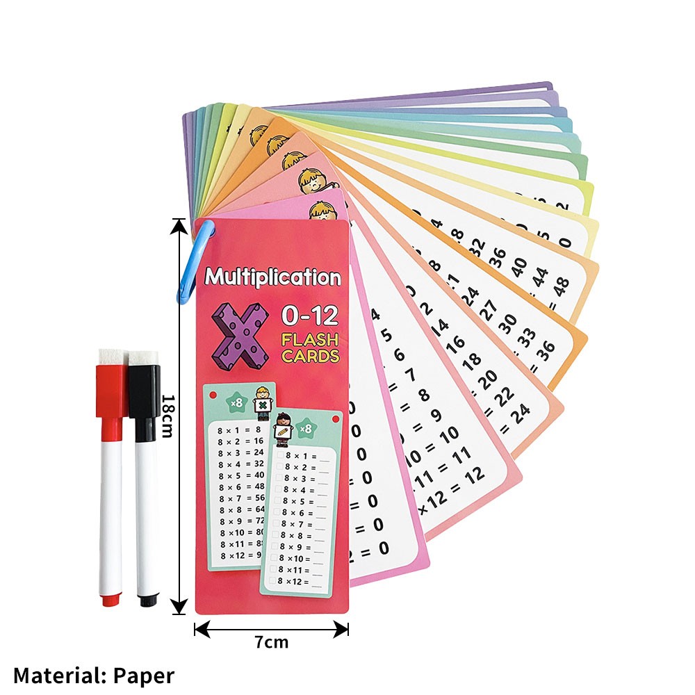17PCS Multiplication Flash Cards 3rd Grade Multiplication Game Flashcards CW