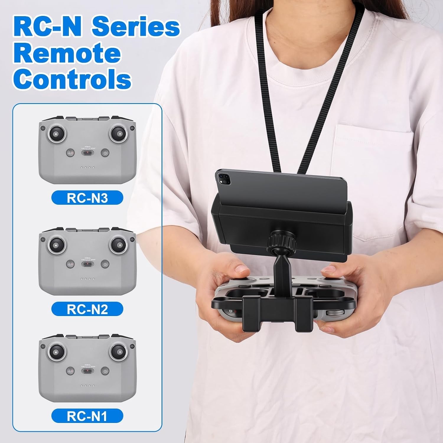 Drone Tablet Mount Holder - Universal Adjustable 4.7-12.9" Bracket Compatible...