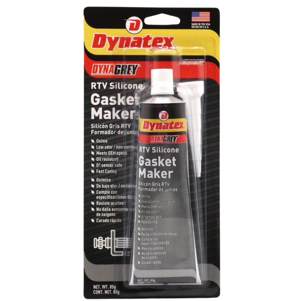Dynatex DynaGrey RTV Silicone Gasket Maker, 85g Tube Made in USA (Single)