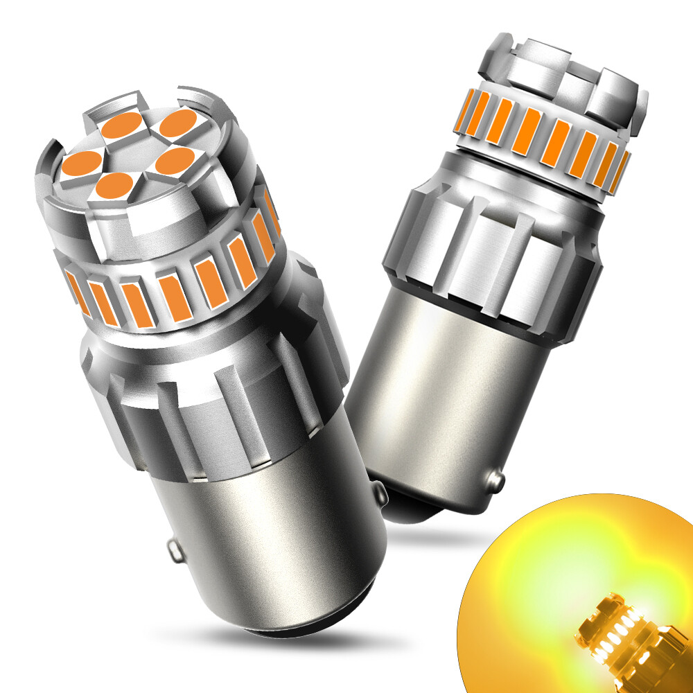 AUXITO 1156 7506 LED Turn Light Signal Amber Flash Canbus Error Free 2F 2/10x