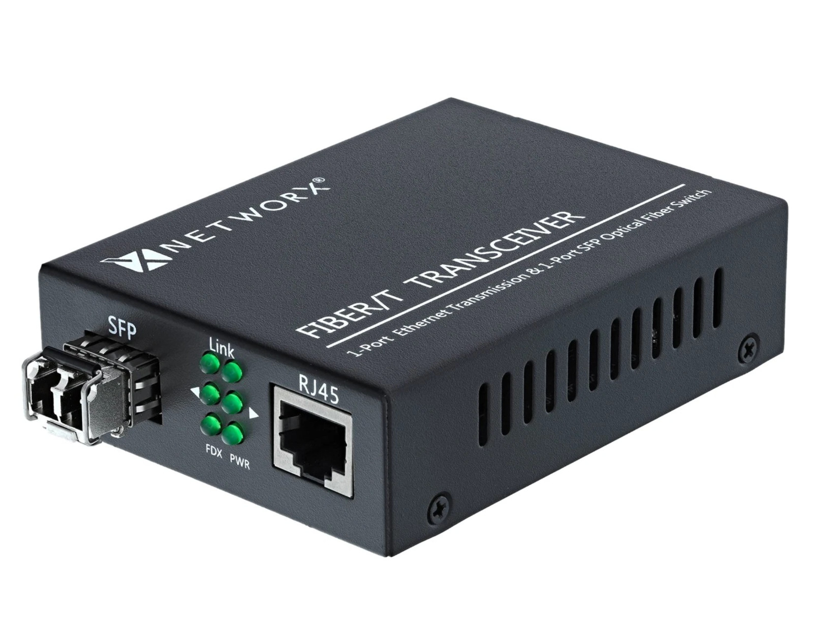 Networx Gigabit Fiber Media Converter UTP to 1000Base-LX LC – Brand New