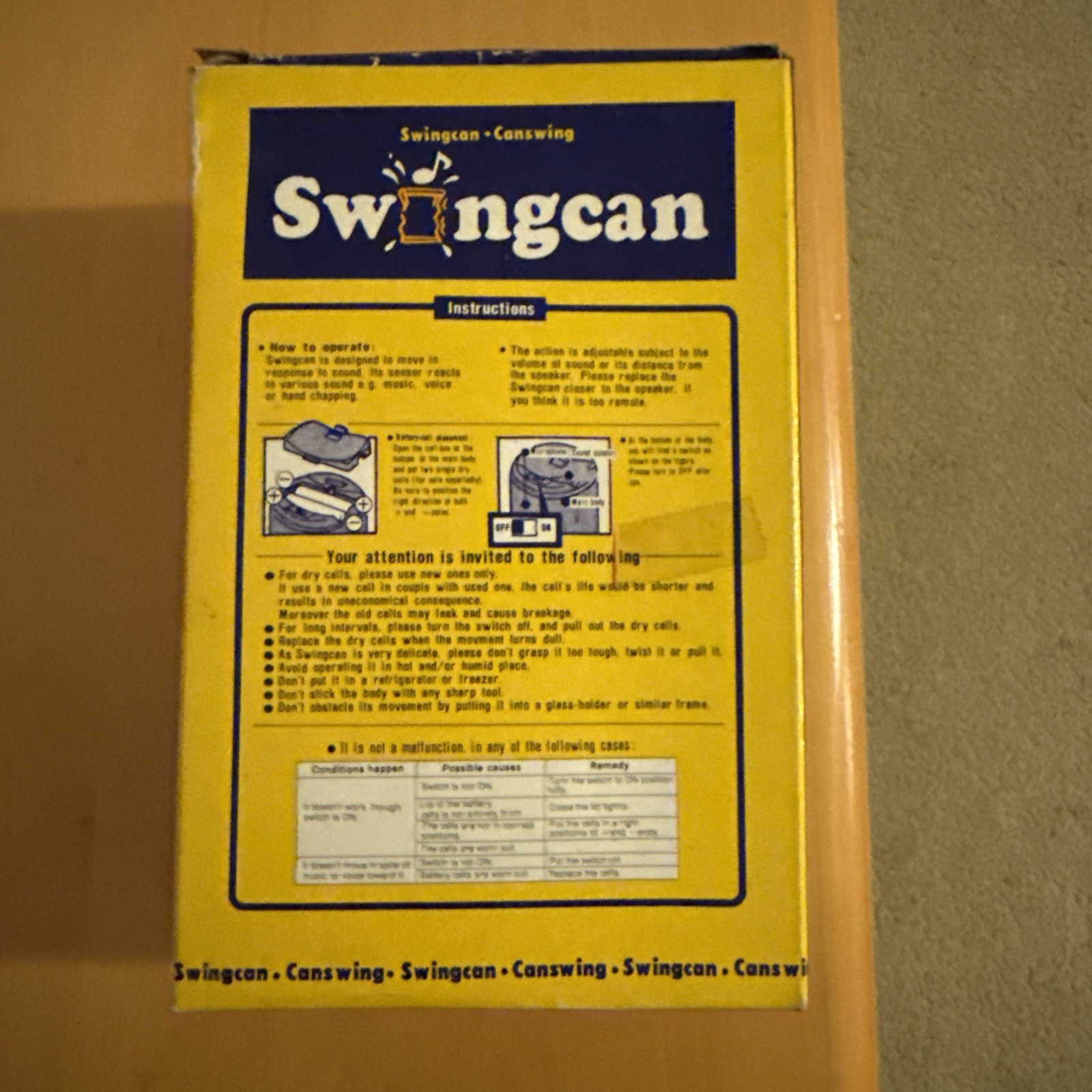 Swing Can Dancing Coka Cola Can In Package (not Working)