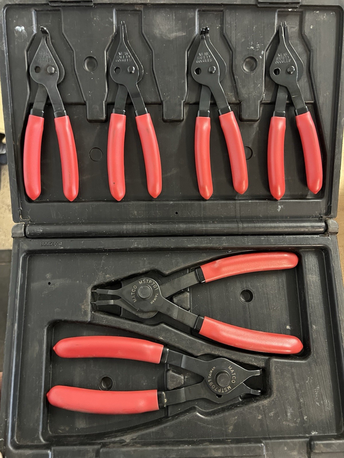Matco Tools MST690 Fixed Tip Combination Snap Ring Pliers 6-Piece Set