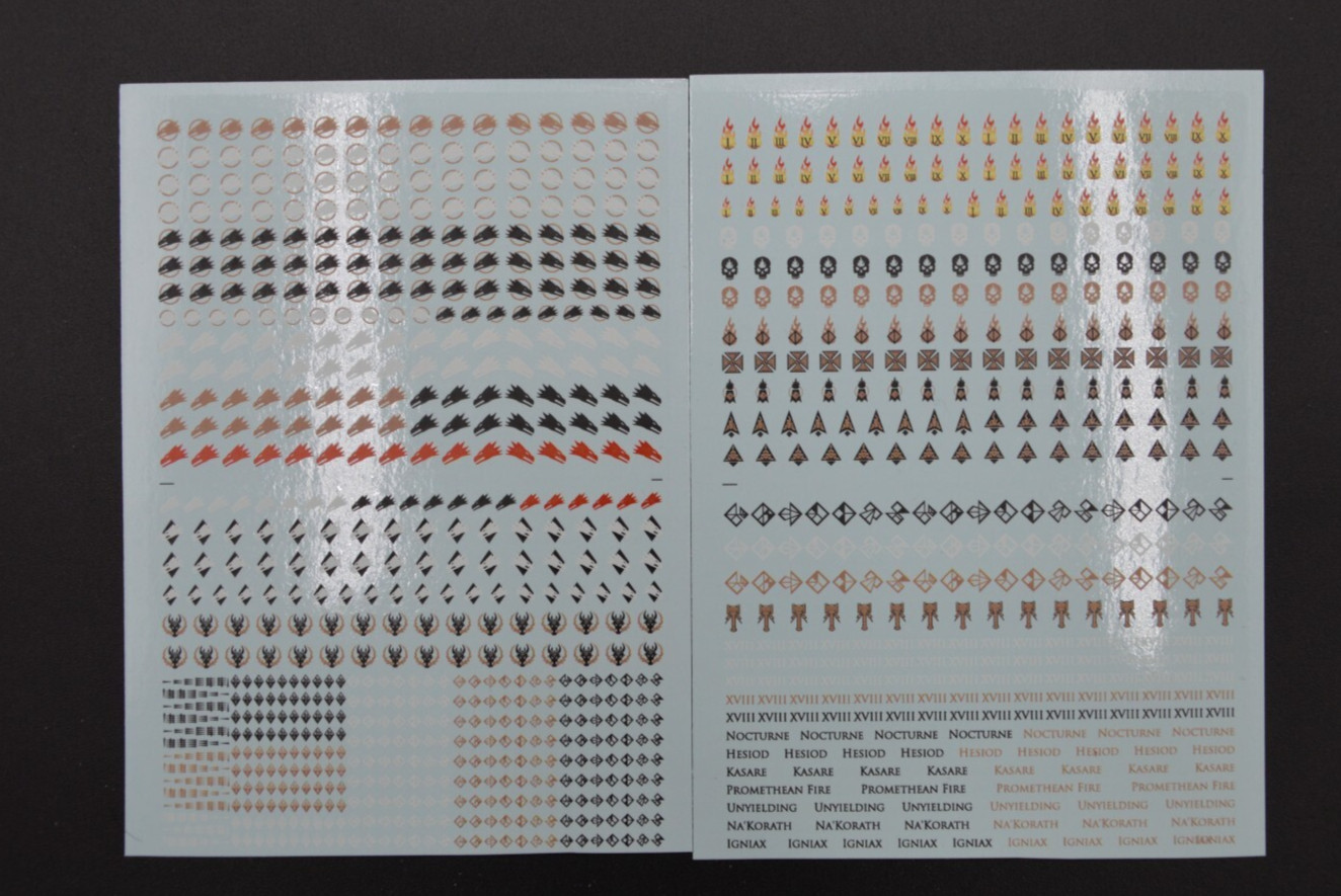 Salamanders Infantry & Vehicle Transfer sheet Warhammer 40k / Horus Heresy