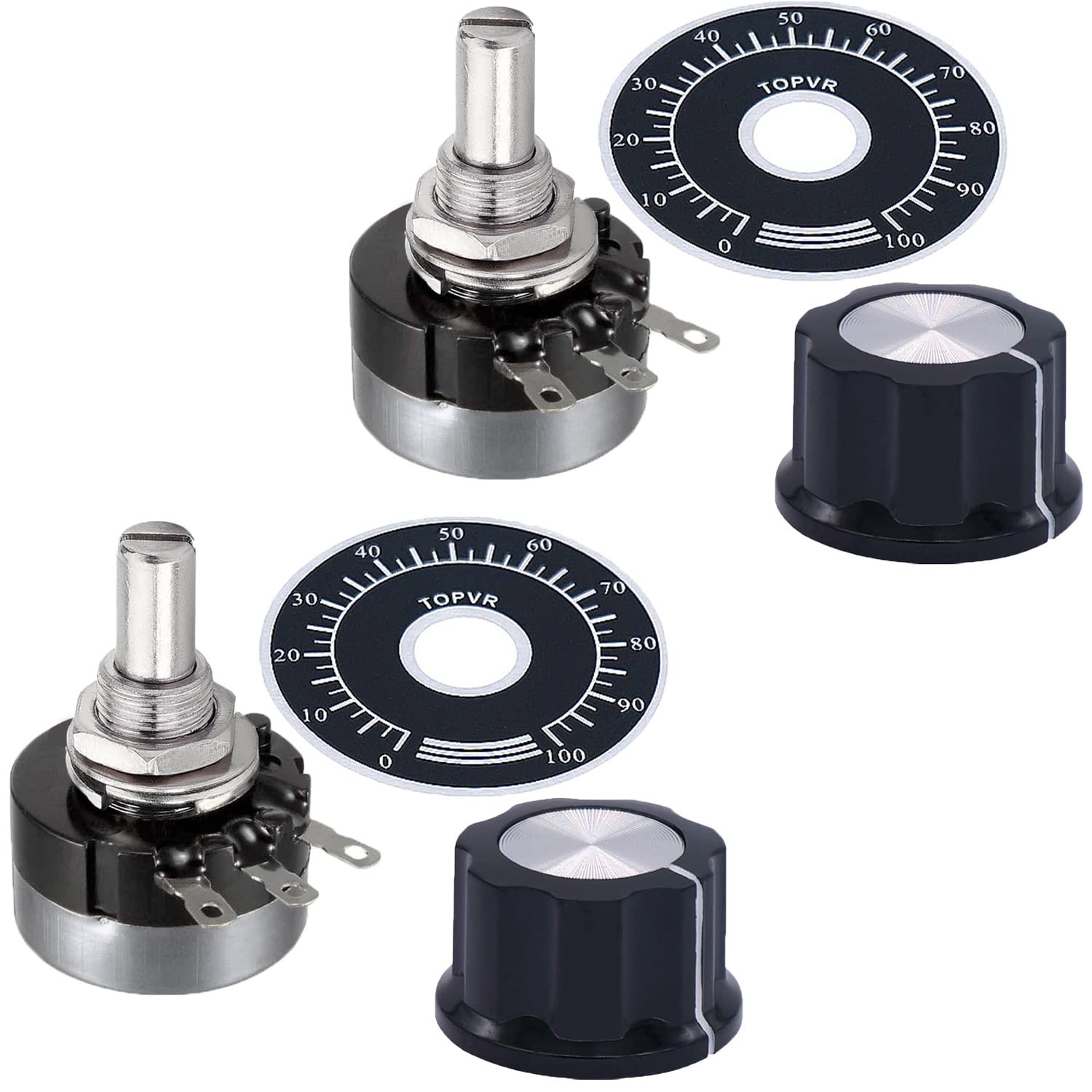 2PCS RV24YN20S B103 10K ohm Single Turn Carbon Film Rotary Taper Potentiomete...